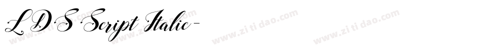 LDS Script Italic字体转换